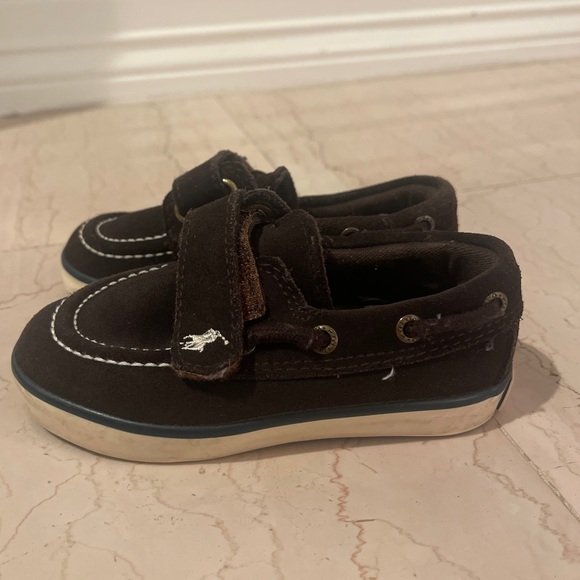 Polo Ralph Lauren Other - Polo by Ralph Lauren Brown Suede Loafers Baby Boy Size 6